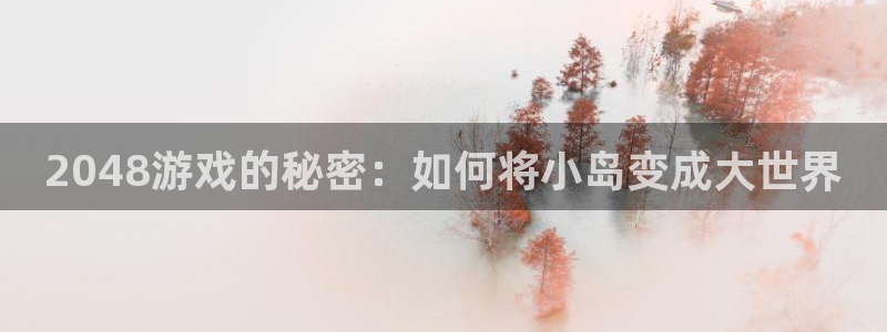 雷火竞技官网app下载：2048游戏的秘密：如何将小岛变成大